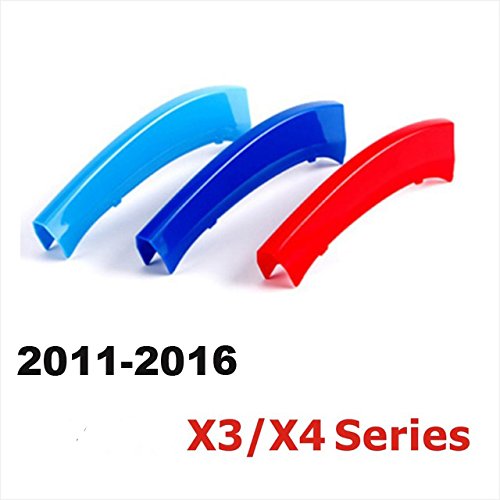 3 colori 3D griglia anteriore griglie Trim striscia di performance decorazione adesivi per X3 X4 F25 F26