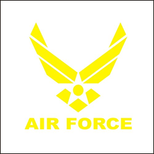 3142__Y Sticker per auto USAF Logo della decalcomania del vinile della finestra di automobile Sticker ( Yellow)