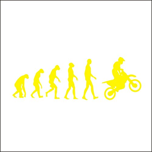 3155__Y Sticker per auto evoluzione motociclista ( Yellow)