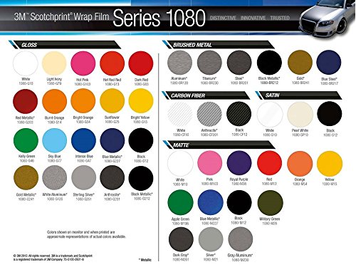 3M Scotchprint Wrap Film Series 1080 - Pellicola per auto, fibra al carbonio 3D, 100 x 152 cm, colore: nero