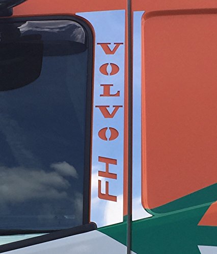 4 decorazioni per portiera in acciaio inox effetto cromato e lucidato per furgoni Volvo FH4/Euro 6