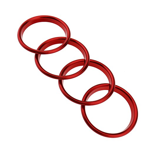 4 pezzi rosso 6,1 x 5,1 cm Air Vent Outlet Trim anello di telaio