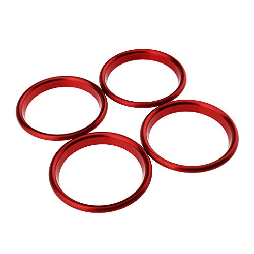 4 pezzi rosso 6,1 x 5,1 cm Air Vent Outlet Trim anello di telaio