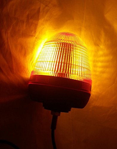 40 LED spinning flash ambra arancione spia Beacon DIN palo lampada camion e-contrassegnato
