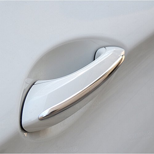 4pcs auto in acciaio INOX maniglia Trim striscia adesiva Exterior Car Accessories