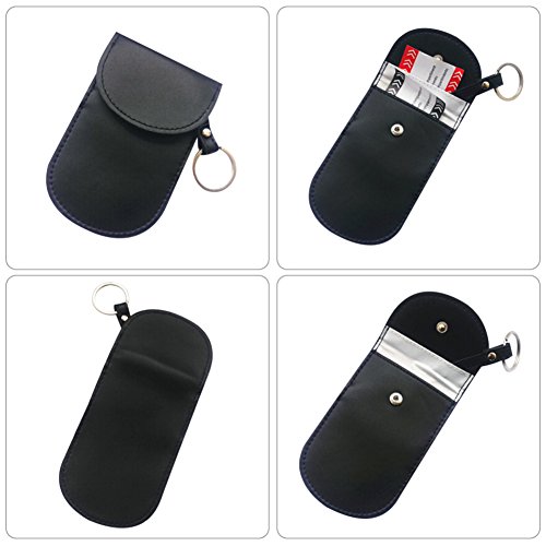 5 custodie protettive per chiavi elettroniche auto, custodie per bloccare il segnale RFID delle chiavi e impedire furti, per sistemi di accesso remoto senza chiave, con portachiavi, idea regalo perfetta