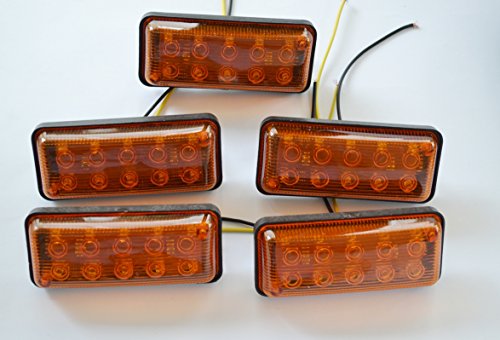 5 x 12 V LED anteriore laterale Ourtline arancione marcatore luci per camion caravan camper camion camper