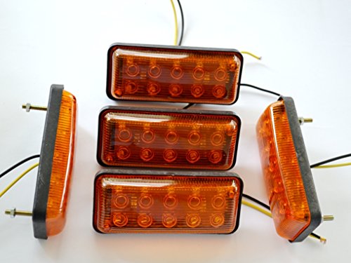 5 x 12 V LED anteriore laterale Ourtline arancione marcatore luci per camion caravan camper camion camper