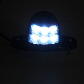 6 LEDs Number Plate Kennzeichenleuchte Trailer -LKW-Boot Lampenreflektor
