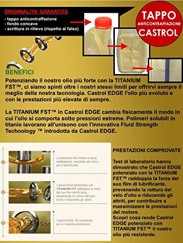 6 LITRI DI OLIO MOTORE ORIGINALE CASTROL EDGE FST 5W30