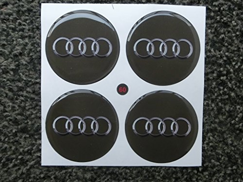 60 mm grigio antracite tuning effetto 3d 3m resinato coprimozzi borchie caps adesivi stickers per cerchi in lega x 4 pezzi
