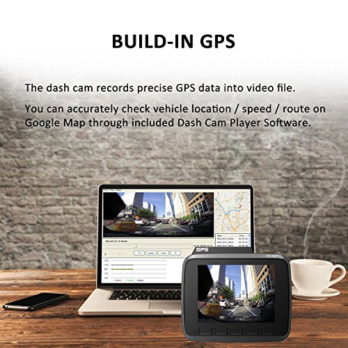 6,1 cm auto Dash Cam telecamera, 4 K, 150 gradi grandangolare auto fotocamera con GPS, Wifi, G-Sensor, registrazione in loop, comando controllo, rilevazione di movimento, ecc.