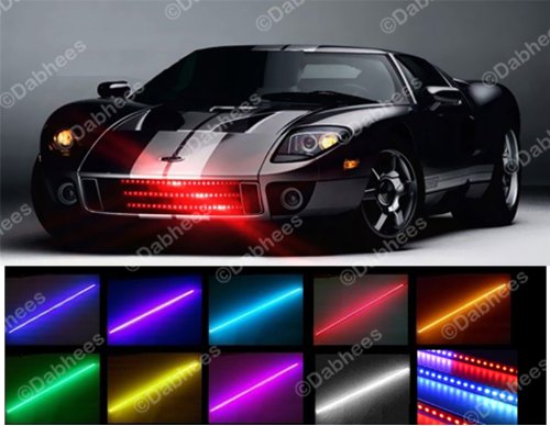 7 Colore 48 LED RGB 56cm Auto Knight Rider Lampeggiante Stroboscopici Striscia Di Luce Impermeabile