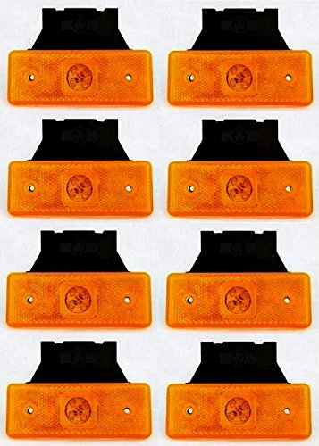 8 pezzi arancione ambra 24 V Side Outline Marker 4 luci LED con aste ribaltabile rimorchio telaio camion caravan Bus