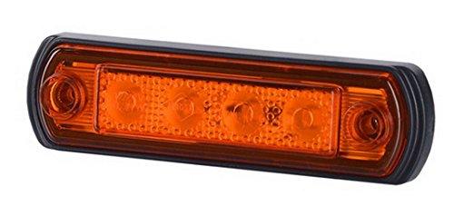 8 x 4 SMD LED arancione luce di indicatore laterale 12 V 24 V e-contrassegnato auto camion rimorchio camper caravan furgone tetto luce di posizione ambra Cab top universale