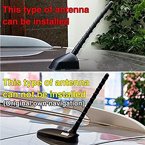 9 MOON® ABS Varnish Car antenna with radio Auto Accessories fit Universal Fit For Most Cars, Trucks And SUVs Grey