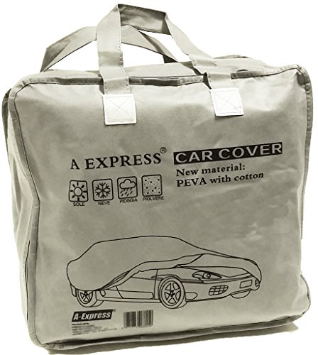 A-Express®, telone di copertura per auto, taglia M, protezione al 100% impermeabile contro neve e pioggia, per uso in ambienti interni ed esterni
