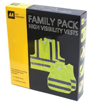 AA Car Essentials - Casacche alta visibilità, formato famiglia