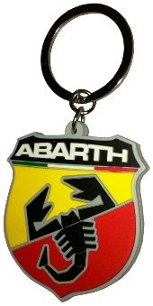 Abarth 21754 Soft Touch Shield Key Ring