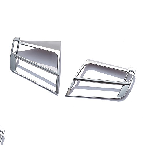 ABS argento opaco climatizzatore Outlet Vent Frame Trim for X5 F15 X6 F16 2014 2015 accessori con guida a sinistra
