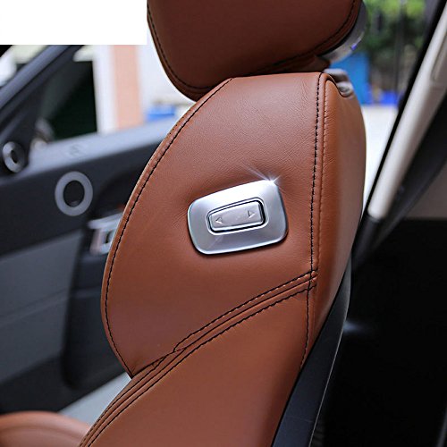 ABS argento opaco Copilot regolazione sedile interruttore Trim adesivi accessori auto