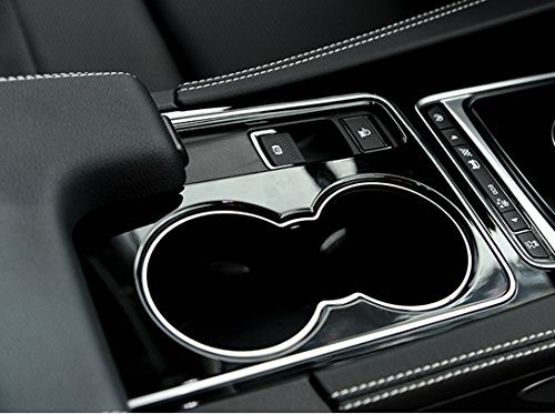 ABS Chrome interior anteriore Cup Holder Trim cover sticker