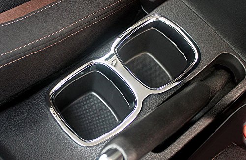 ABS Chrome interior Rear Water Cup Holder decorativo cover Trim 1PCS per auto di SZSC14