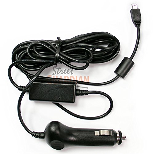 Accendisigari caricabatteria da auto con anima in ferrite per SG9665GC o altri miniUSB Plug Dashcam. 12/24 V-5 V