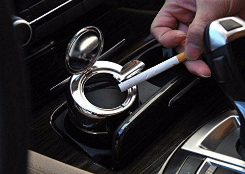 Accessori auto auto in acciaio inox posacenere aria condizionata uscita Posacenere quadrato Posacenere griglia, 6.8 * 10cm, D, 10 * 6.5