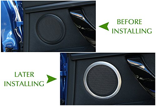 Acciaio Inox Car Porte interne Speaker Trim decorazioni versare