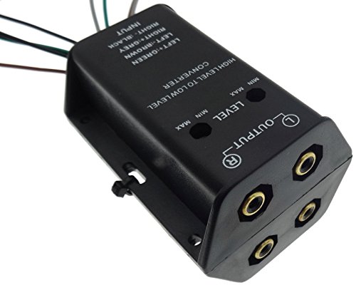 Adattatore/amplificatore a 4 canali, convertitore alto livello/basso livello ISO RCA, per auto