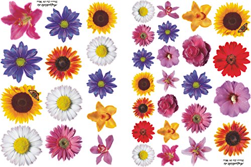 Adesivi per Auto, disegno floreale: Flower Set 08 Mini 36 pezzi