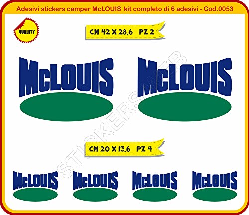 Adesivi stickers camper MC LOUIS MCLOUIS kit completo adesivi -(è possibile personalizzare i colori)- caravan roulotte Cod.0053
