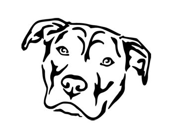 Adesivo per auto, motivo: American Staffordshire Terrier, ATK0113, Amstaff