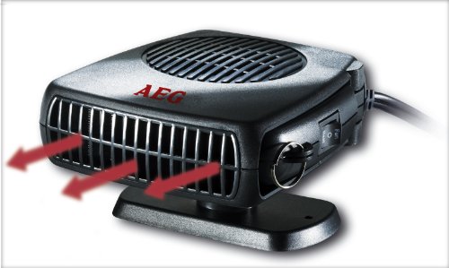 AEG 97201 Sbrinatore con ventola per finestrini, caldo/freddo, 150 Watt, con attacco per auto 12 V, base di appoggio e impugnatura