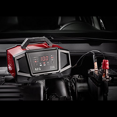 AEG Automotive 158008 Caricabatteria da auto officina WM Ampere per 6 e 12 Volt Batterie, Con Funzione Auto Start, CE, IP 20, 10 a