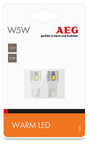 AEG Automotive 97294 LED ad alte prestazioni Warmwhite W5W, 12V, set da 2
