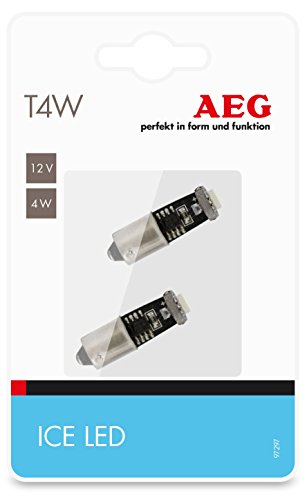 AEG Automotive 97297 LED ad alte prestazioni Icewhite T4W, 12V, set da 2