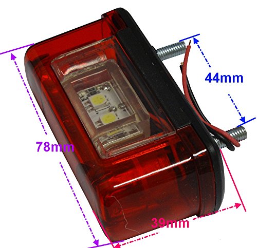 Aerzetix - Illuminazione a LED 24V targa di registrazione per autotreno semirimorchio .