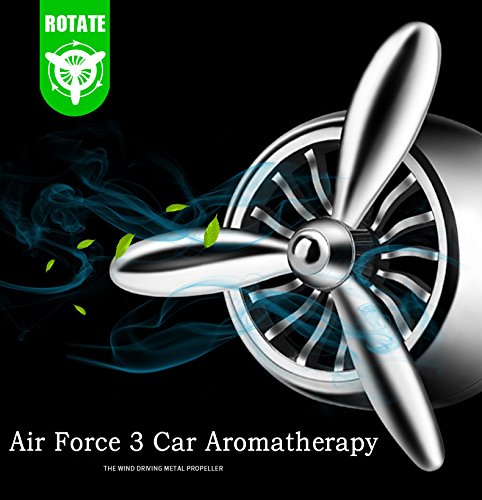 AIR FORCE 3 Profumatore Deodorante per Auto Ricaricabile Diffusore di Profumo Automatico Senza Alcool. Adatto perAromaterapia, Rimuove Fumo e Odori Ottima idea regalo (argento)