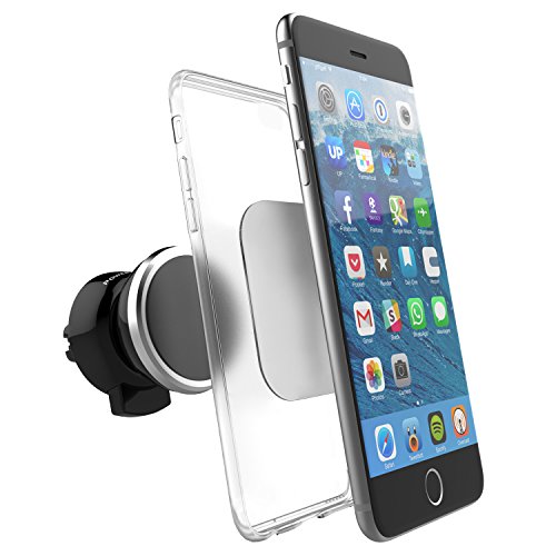 Air Vent Magnetic Car Phone Holder - Universal In-Car Cell Phone Mount Best for iPhone 7 6S 6 SE Plus Samsung Galaxy S5 S6 S7 Edge Nexus Huawei Android Smartphones or GPS - Power Theory