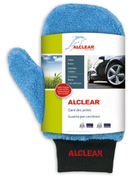 Alclear 950013IF Guanto Pulente in Microfibra per Cerchioni Migliore dei Detergenti Chimici, 26 x 12 cm, Blu