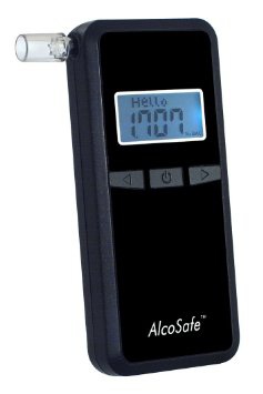 AlcoSafe S4 Black Etilometro Digitale Alco Test Breathalyser con Custodia e LCD