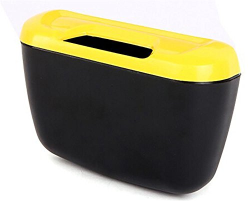 Alger Secchio portatile Mini cestino per il trasporto di piccoli rifiuti auto , yellow