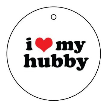 Ali Air Freshener - Deodorante per auto con stampa "I love my hubby"