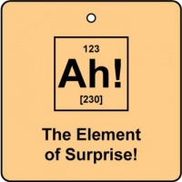 Ali Air Freshener - Deodorante per auto stampa "Ah! The element of surprise"