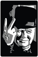Ali Air Freshener - Profumatore per auto con immagine di Winston Churchill