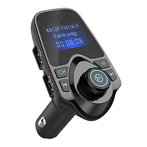 Alician Auto Bluetooth trasmettitore FM, accendisigari tipo veicolo Bluetooth MP3 player per U disk AUX doppio caricatore USB
