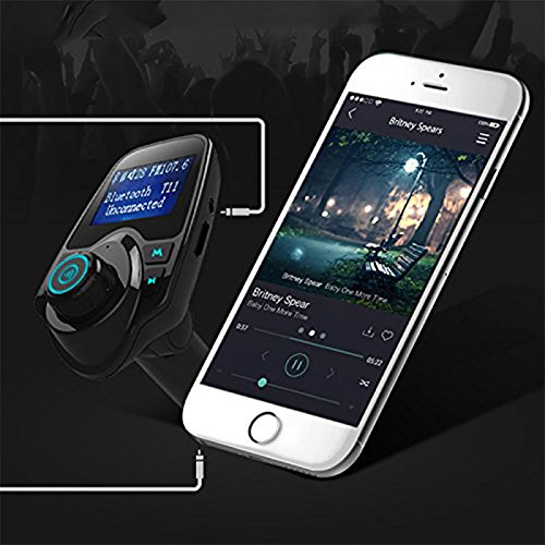 Alician Auto Bluetooth trasmettitore FM, accendisigari tipo veicolo Bluetooth MP3 player per U disk AUX doppio caricatore USB