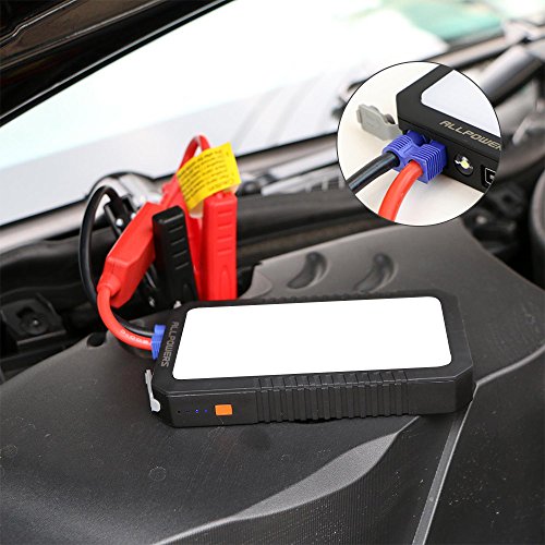 ALLPOWERS Portable Car Jump Starter Power Bank (fino a 3L Diesel Engine) 400A Peak Auto Battery Booster Caricabatterie per 12V Automotive, Motocicletta, Trattore con luce LED, SOS Signal Light
